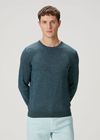 Zegna Erkek Lacivert İpek Kazak 48 It