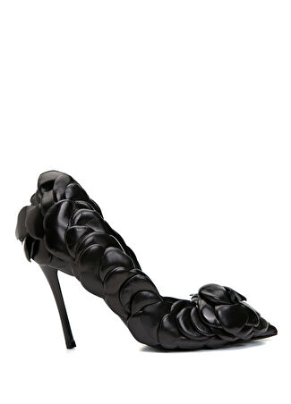 Valentino Garavani Kadın Rose Edition Siyah Deri Stiletto 36.5