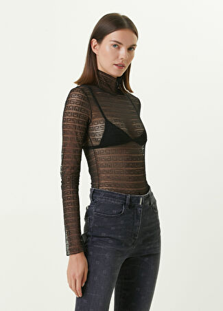 Givenchy Kadın Siyah Logolu Body L