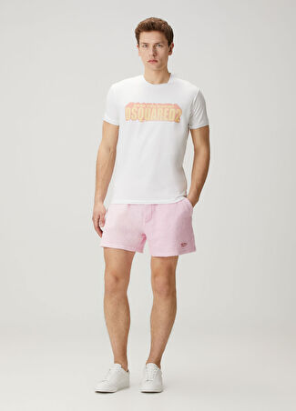 Dsquared2 Erkek Pembe Beli Kordonlu Bermuda M
