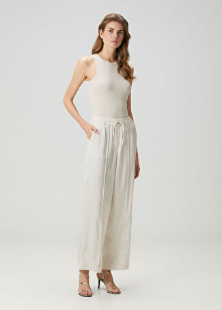 Allsaints Kadın Alba Krem Saten Pantolon Bej Xs