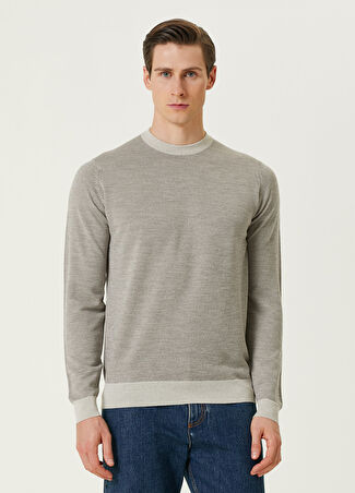 John Smedley Erkek Gri Merino Kazak S