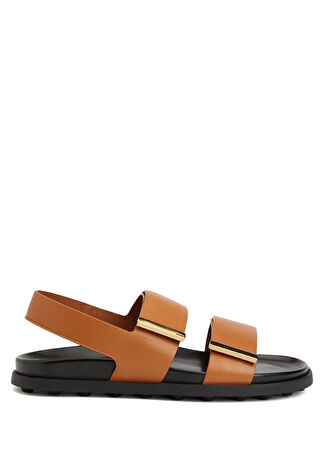 Tod's Kadın Taba Deri Sandalet Turuncu 36 -1