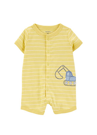 Carter's Erkek Bebek Sarı Kısa Kollu Tulum 6 Ay - 1