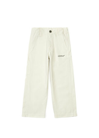 Off-white Erkek Çocuk Logo Baskılı Pantolon Siyah 6 Yaş