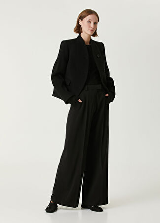 House Of Dagmar Kadın Siyah Pile Detaylı Pantolon 34 Fr