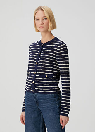 Rag&bone Kadın Viola Lacivert Beyaz Çizgili Hırka M