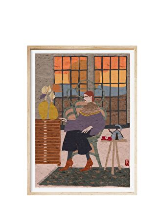 Nilol Print Tea With Didi Edisyonlu Fine Art Baskı Çok Renkli -1