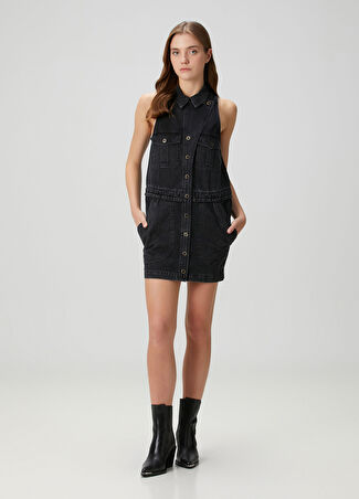 Etoile Isabel Marant Kadın Siyah Mini Denim Elbise 34 It