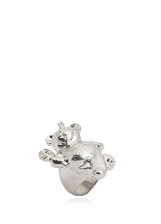 Mm6 Maison Margiela Kadın Silver Ayıcık Formlu Yüzük Gri 3