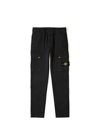 Stone Island Erkek Bebek Lacivert Logo Detaylı Çocuk Pantolon 6 Yaş