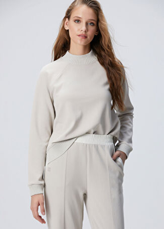 Network Kadın Modal Karışımlı Sweatshirt Gri Xs