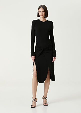 Off-white Kadın Siyah Midi Elbise 40 It