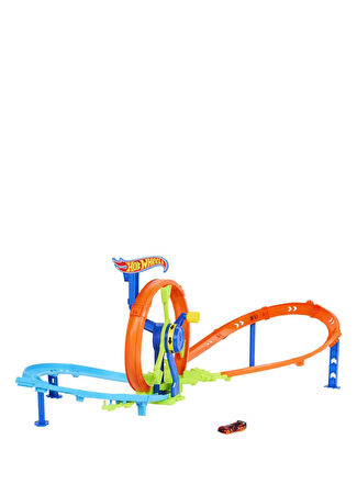Hot Wheels Çocuk Hızlı Fırlatma Ve Döngü Parkuru Eğitici Oyuncak Seti Jbx65 -1
