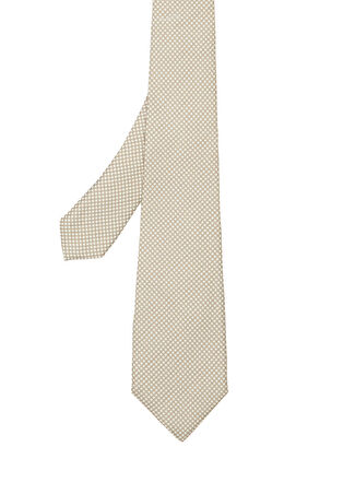 Beymen Collection Collection Erkek Bej İpek Keten Karışımlı Kravat