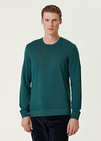 Beymen Collection Collection Erkek Yeşil Yün Basic Kazak S