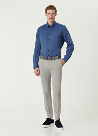 Beymen Collection Collection Erkek Açık Gri Chino Pantolon 48