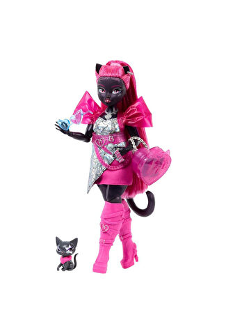 Monster High Kız Çocuk Acayip Havalı Arkadaşlar Catty Noir Model Bebek -1