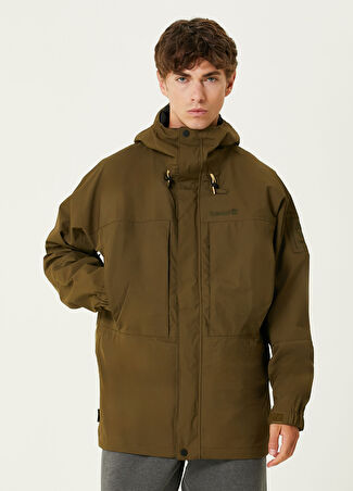 Timberland Erkek Yeşil Kapüşonlu Waterproof Mont Xl