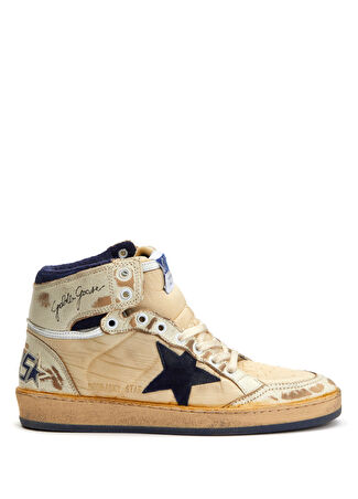 Golden Goose Kadın Skystar Mavi Beyaz Deri Sneaker 37