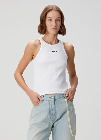 Msgm Kadın Beyaz Atlet M -1