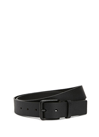Calvin Klein Erkek Siyah Deri Kemer 90 -1