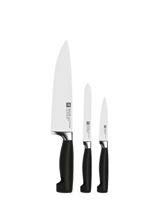 Zwilling Four Star Çelik 3 Parça Bıçak Seti Siyah -1