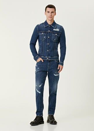 Dolce&gabbana Erkek Mavi Yıpratma Detaylı Jean Pantolon 56 It -1