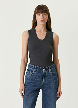 Brunello Cucinelli Kadın Atlet Gri Xs