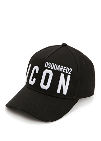 Dsquared2 Erkek Icon Siyah Beyaz Şapka -1
