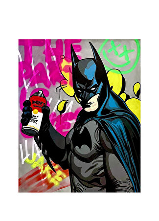 "Red Art İstanbul Nesren Jake """"bat Joke"""" Tuval Üzeri Akrilik Çok Renkli" -1