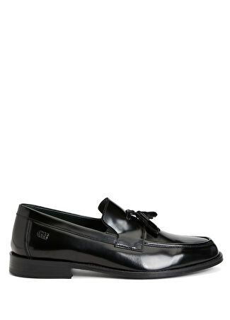 George Hogg Erkek Siyah Deri Loafer 42
