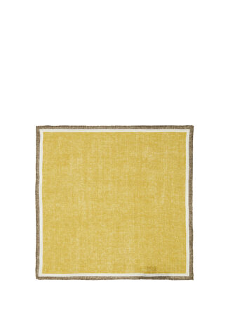 Beymen Collection Collection Erkek Sarı Keten Poşet Mendil