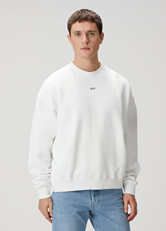 Off-white Erkek Beyaz Sweatshirt M -1