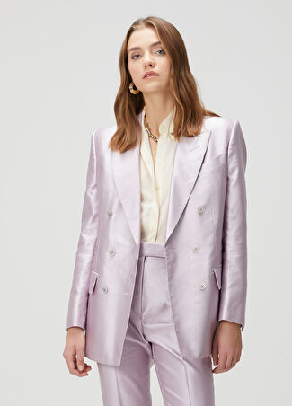 Tom Ford Kadın Dokulu İpek Ceket Mor 38 It