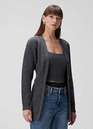 Alexander Wang Kadın Koyu Gri Yün Hırka Xs