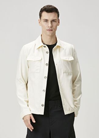 Herno Erkek Beyaz Denim Dış Gömlek 48 It