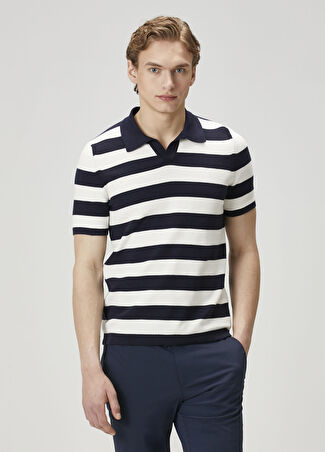 Beymen Club Club Erkek Lacivert Beyaz Polo Yaka T-Shirt S