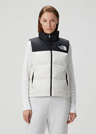 The North Face Kadın 1996 Retro Nuptse Siyah Beyaz Yelek Xs