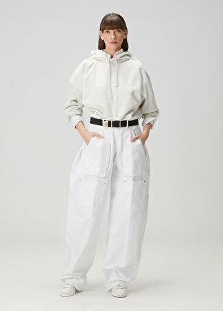 Dsquared2 Kadın Ladies Wide Leg Beyaz Jean Pantolon 36 It -1