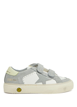 Golden Goose May Beyaz Gri Çocuk Deri Sneaker 31 -1