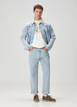 Drôle De Monsieur Erkek Delavee Jean Pantolon Mavi 34 Us -1