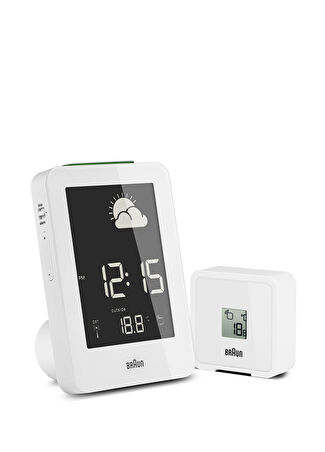 Braun Bnc013 Beyaz Hava İstasyonlu Dijital Masa Saati -1