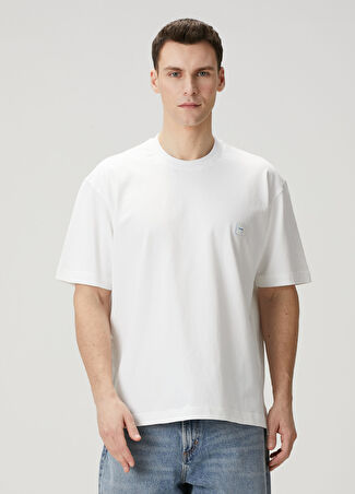 Solid Homme Erkek Beyaz Logo Detaylı T-Shirt 48 It