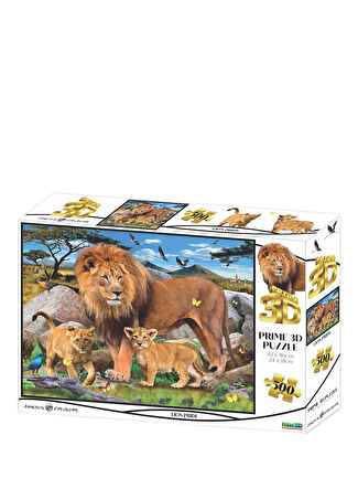 Prime3d Puzzle Çocuk 10161 Aslan Ailesi 500 Parça Yetişkin -1
