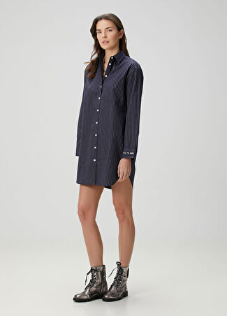 Zadig&voltaire Kadın Rorning Pop Lacivert Mini Gömlek Elbise Xs