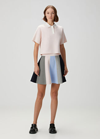 Jw Anderson Kadın Colorblocked Mini Etek Pembe Xs