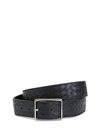 Bottega Veneta Erkek Lacivert Deri Kemer 105 -1