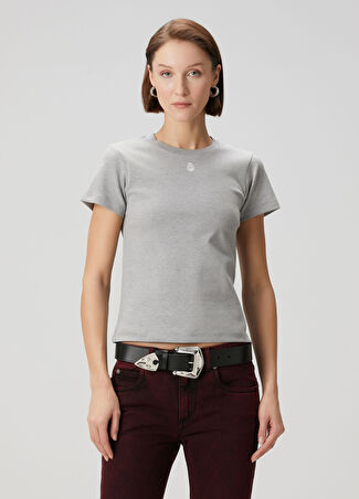Mcqueen Kadın Gri T-Shirt 42 It
