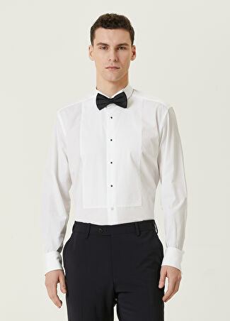 Corneliani Erkek Beyaz Smokin Gömleği 42 It -1